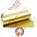 Adesivo Metallic Fibra de carbono 4D Ouro