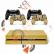 Adesivo Metallic Fibra de carbono 4D Ouro